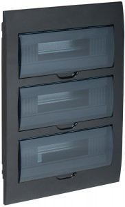 IEK бокс (корпус) пластик ЩРВ-П-36 модулей встр.  ЧЕРНЫЙ IP41 MKP12-V-36-41-K02