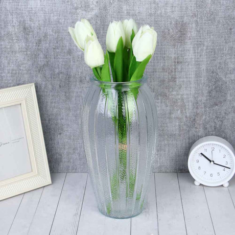 Ваза стеклянная, 8х10х26 см