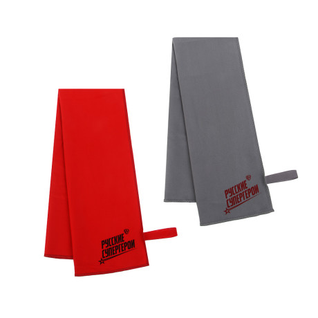 Полотенце спортивное из микрофибры тм BY Русские Супергерои 90х50см, полиэстер, нейлон, 2 цвета