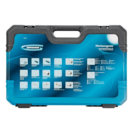 Набор инструментов, 1/2", 3/8", 1/4", CrV, 120 зубьев, 216 предметов Gross