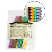 STEKKER Маркер кабельный наборный &quot;0-9&quot; 1,5 мм (150шт/упак - 10 отрез. по 15 шт) CBMR-MKN15 49396