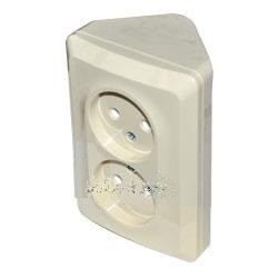 Systeme Electric Этюд роз. угловая ОУ 2 мест. крем. (пл.осн.) PA16-105K (9!)