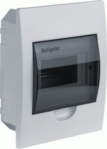 Navigator бокс (корпус) пластик ЩРВ-П-6 мод. встраиваемый IP41 NSS-DBI-6-WH 93802