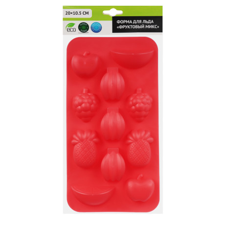Форма для льда "Фруктовый микс", 20х10,5см, ТПР