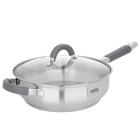 VETTA Вена Сковорода 24х7,5см, 3,2 л., со стекл. крышкой, индукция