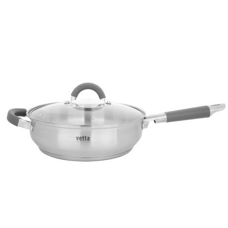 VETTA Вена Сковорода 24х7,5см, 3,2 л., со стекл. крышкой, индукция