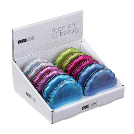 ЮНИLOOK Зеркало карманное, ПВХ, стекло, 8,8х7,7см, 6 цветов