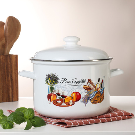 Кастрюля эмалированная 6,0л "Аппетит"