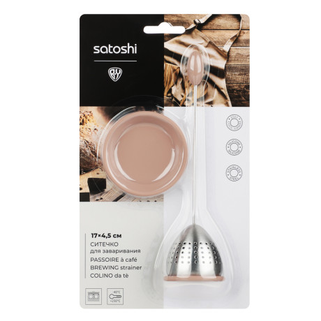SATOSHI Ситечко для заваривания 17х4,5см с подставкой, нерж.сталь