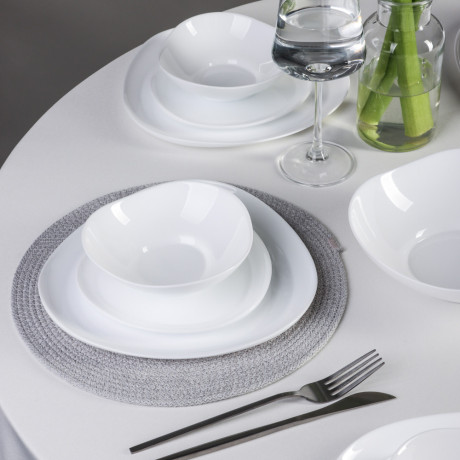 MILLIMI Набор столовой посуды 13 пр., треугольный, опаловое стекло