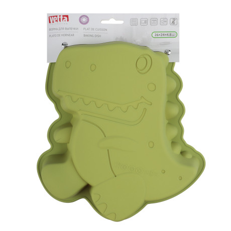 VETTA Форма для выпечки 26х24х4,8см "Динозавр", силикон, 3 цвета