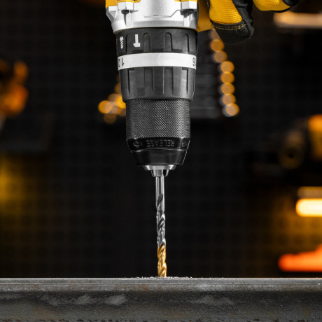 Набор сверл по металлу, 1,5-6,5мм, Р6М5К8-TiN, Golden Tip, 13 шт Denzel