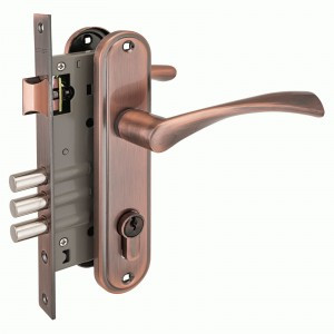 АЛЛЮР 103/3 AС ст.медь 5кл. М/О расстояние 70мм 3-ригеля Замок врезной с/руч  (12)