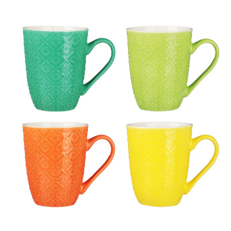 MILLIMI Кружка Ромб, 380 мл, фарфор, 4 цвета