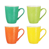 MILLIMI Кружка Ромб, 380 мл, фарфор, 4 цвета