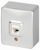 ЭРА Эксперт роз. ОУ 1 мест. комп. (RJ45) алюминий 11-3203-03 63009