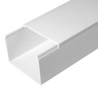 Промрукав Кабель-канал белый 2-й замок в п/э 80х60 (8 м/уп) цена за 1 м PR03.0058