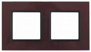 ЭРА 14 Elegance рамка СУ 2 мест.стекло, бордо+антр 14-5102-25 5312