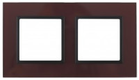 ЭРА 14 Elegance рамка СУ 2 мест.стекло, бордо+антр 14-5102-25 5312