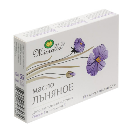 БАД Масло льняное Мирролла, 100капс