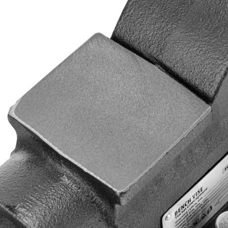 Тиски слесарные BVH-125, 125 мм, поворотные, стальная направляющая, с наковальней //Denzel