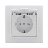 EKF Минск роз. СУ 1 мест. бел. 16А (земля и крышка, шторки) ERR16-029-100