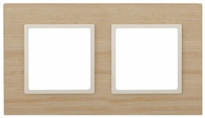 ЭРА 14 Elegance рамка СУ 2 мест.дерево, клен+сл.кость 14-5302-11 6104