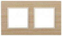 ЭРА 14 Elegance рамка СУ 2 мест.дерево, клен+сл.кость 14-5302-11 6104
