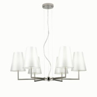 EVOLUCE св-к подвесной 6x40W E14 315x813x874 Никель/Белый IP20 SLE105903-06