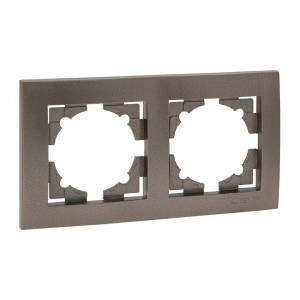 EKF Валенсия Рамка 2 мест. графит Al/Cu (корпус PC) EWM-G-302-60