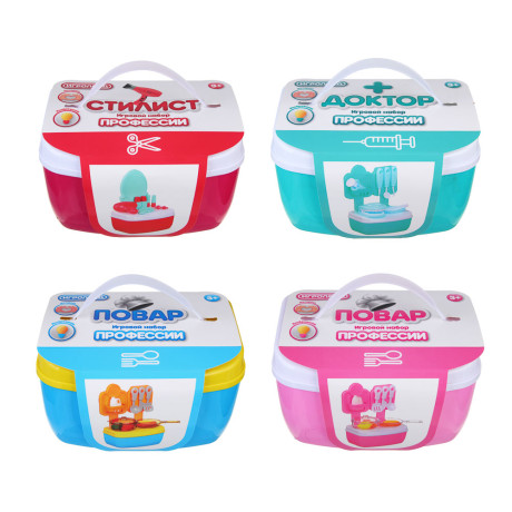 ИГРОЛЕНД Игровой набор профессии, мини, 18 пр., ABS, 17х10,5х8см, 4 дизайна