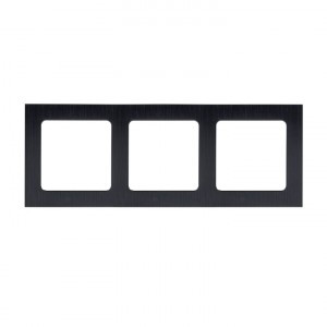 EKF Стокгольм рамка 3 мест. металл. черная EZM-G-304-10