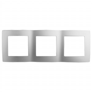 ЭРА 12 рамка СУ 3 мест. алюминий, 12-5003-03 2237