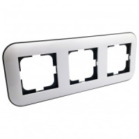 OVIVO Рамка СУ 3 мест. LOFT, белый/черный, 404-010008-227