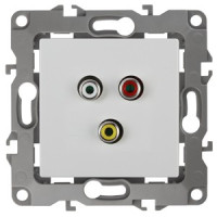 ЭРА 12 мех. роз. СУ RCA, &quot;тюльпаны&quot; Белый, автоклеммы 12-3113-01 3970