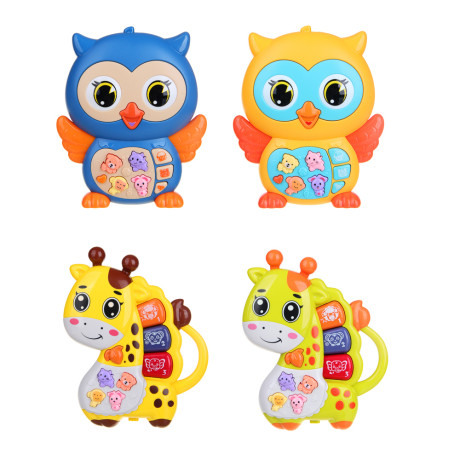 ИГРОЛЕНД Бизиборд музыкальный "Зверята", свет, звук, ABS, 2АА/2ААА, 17х18х5см, 2 диз.