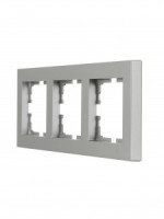 Lezard VESNA рамка СУ 3 мест. (горизонт) платина 742-3500-148