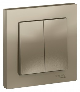 Systeme Electric AtlasDesign выкл. СУ 2 кл. шампань (пл.осн.) ATN000552 (10!)