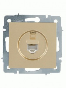Lezard VESNA мех. роз. комп СУ 1 мест. (140. RJ45) (корп. ABS) золото 742-3688-140
