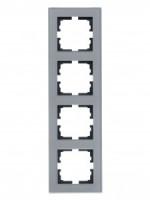 Lezard VESNA рамка акрил СУ 4 мест., верт., асфальт матовый 742-M6980-154