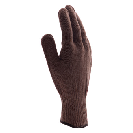 Перчатки трикотажные, акрил, ПВХ гель, "Протектор", коричневый, оверлок Сибртех