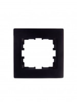 Lezard KARINA рамка 1 мест. (горизонт.) б/вст чёрн. бархат (ABS) 707-4200-146