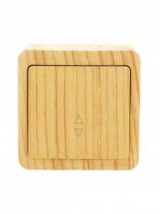 Lezard VIOLA выкл. ОУ 1 кл. (проходн.) белёный дуб (корп. ABS) 751-5200-105