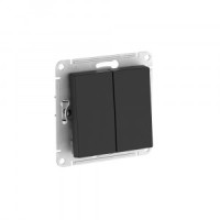 Systeme Electric ATLASDESIGN мех. выкл. (перекл проход) СУ 2 кл. 10А(автоклем)КАРБОН ATN001065S (5!)