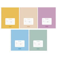 Тетрадь школьная 18л. в линейку ClipStudio, БЕЛЫЕ ЛИСТЫ, обл. пластик, скрепка