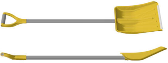 "Скальд Эксперт Цикл" 370мм х 280мм С дюралюминиевым черенком с морозостойким покрытием и V-ручкой