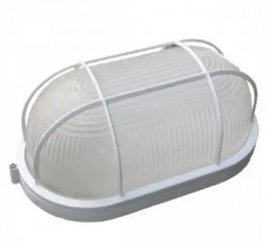 Gauss св-к влагозащит. овал решетка баня/сауна 130° IP54 212х160х80 60W E27 НБП бел 926602216