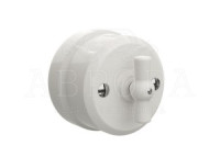 МЕЗОНИНЪ АВРОРА выкл проходн. фарфор. поворотн. 2 полож (1 кл), белый GE70405-01