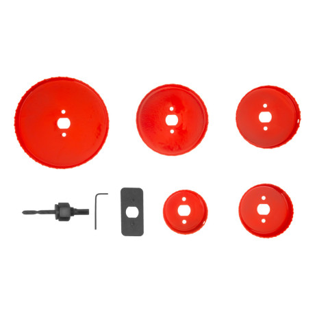 Набор кольцевых пил по дереву, 64-127 мм, 8 предметов Matrix