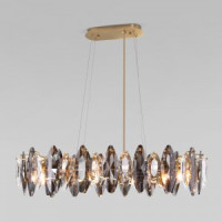 Bogate&#039;s св-к подвесной 8x40W E14 800х400х1300 мет. золото/прозр/дымч Onyx Умный дом 372/8 a065319